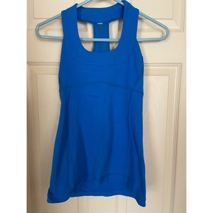 Lululemon Blue Racerback Tank w/ Built-in Bra